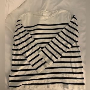 H&M striped boatneck sweater in Medium